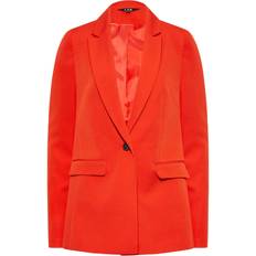 Orange - Women Tops LTS Tall Scuba Crepe Blazer