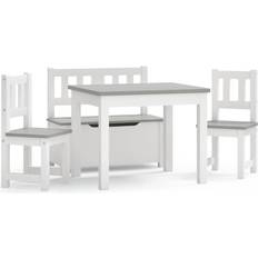 Gris Ensembles de meubles vidaXL Table and Chair Set 4-Piece