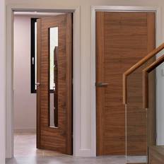 JB Kind Walnut Mistral Prefinished Glazed Interior Door S 0502-Y (90x210cm)