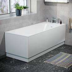 Sheet Materials Nes Home 1700mm Modern High Gloss White Front & End Bath Panel Acrylic Bathroom