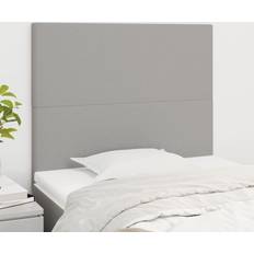 vidaXL Testiere 2 Pz Grigio Chiaro 100x5x78/88 Cm In Tessuto Testiera