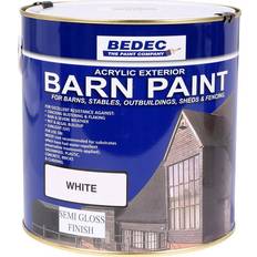 Bedec White Paint Bedec Barn Paint Semi-Gloss White, Black