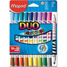 Rouge Feutres Maped Doppel-Fasermaler DUO COLOR, PEPS, 10er Kartonetui