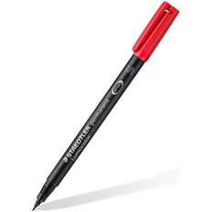 Plumas Textiles Staedtler 313-2 Lumocolor Universal Permanent Superfine Pens Red, Pack of 10