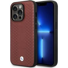 BMW Etui BMHMP14X22RFGR iPhone 14 Pro Max 6,7" burgundowy/burgundy Leather Diamond Pattern MagSafe, Smartphone Hülle