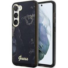 Guess GUHCS23SHTMRSK S23 S911 black/black hardcase Golden Marble Collection, Smartphone Hülle