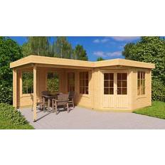 Abris Gartenhaus Abri De Jardin Pentagonal Pepe Naturel 28 mm 618 x 462 cm (Surface du bâtiment )