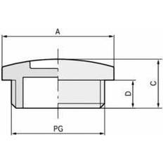 Lappkabel Skindicht BLK PG42 RAL 7035 25 pcs