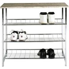 HAKU Möbel 10 Pair Medium Wood Shoe Rack