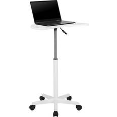 Sit to stand Flash Furniture White Sit to Stand Mobile Laptop Computer Desk