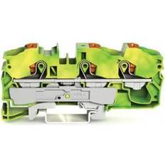 Electrical Accessories Wago 2216-1307 3-Leiter-Schutzleiterklemme, mit Drücker 16 mm² grün-gelb
