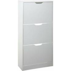 Bianco Arredamento e Accessori per l'ingresso Paulette 3 Ante Doppia Profondità L 60 x H 119.5 x P 23.3 cm 18 Paia Portascarpe