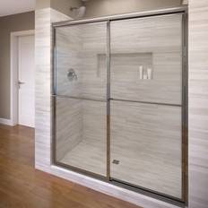 Silver Shower Doors Basco Deluxe Sliding Shower