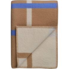 Røros Tweed Knut Wolldecke Taupe Filz Mehrfarbig, Beige (200x135cm)