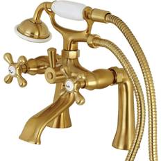 Kingston Brass KS268SB Clawfoot Tub Faucet with Hand Shower Brushed B