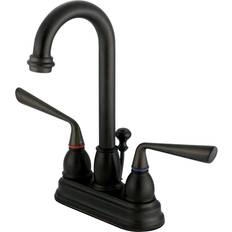 Kingston Brass KB3615ZL 4 in Centerset Bathroom Faucet Silver