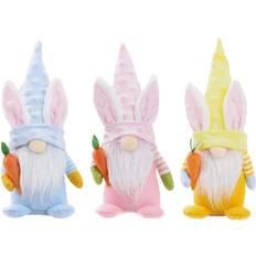 Cotton Decorative Items Santa's Workshop Gnomes with Carrot Multicolour Easter Decoration 10" 3