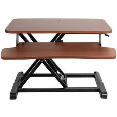 Sit stand desk frame Vivo Walnut Sit Stand Writing Desk