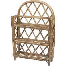 3R Studios Boho Arched Woven Rattan 3-Tier Wall Shelf