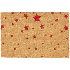 Relaxdays Doormat Star Pattern Red cm