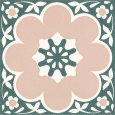 FloorPops Pack Of 10 Pink Daphne Peel & Stick Tiles