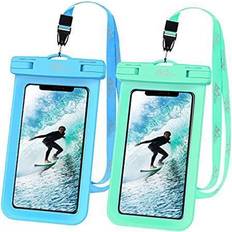 Mobile Phone Covers MoKo waterproof phone pouch holder [2 pack] underwater phone case dry bag with lanyard compatible with iphone 13/13 pro max/iphone 12/12 pro