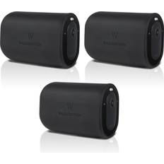 Camera Bags Wasserstein Silicone Case for Arlo Pro 4 XL Rechargeable Battery Housing Black Waterproof Case for Security Cam 3-Pack