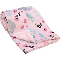 Pink and gray baby blanket Carter's Floral Elephant Super Soft Baby Blanket In Pink Pink 30in X 36in