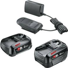 Bosch batteri 18v 4ah Bosch 18V Li-ion battery charger package, 2.0 Ah 4.0 A. [Ukendt]