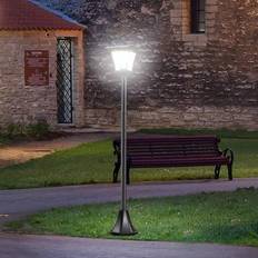 Black Lamp Posts OutSunny Outdoor Solar Lamp Post