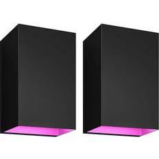 Philips Hue White and Colour Ambiance Resonate Outdoor Black Wall light 2pcs