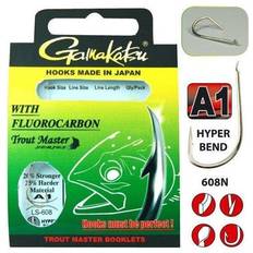 Argent Fils de pêche Gamakatsu Hameçon Trout Master Fluorocarbon LS-608 Argenté