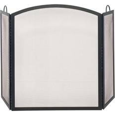 Uniflame Black Triple Panel Arch Iron Fireplace Screen