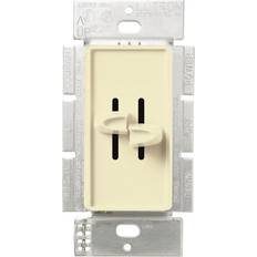 Lutron Power Strips & Branch Plugs Lutron 69154 120 volt Almond 300 x 2 watt Single-Pole Incandescent Halogen Wall Dual Dimmer Switch