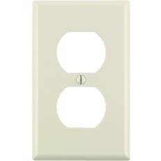 Leviton 1-Gang Duplex Outlet Wall Plate, Light Almond 10-Pack