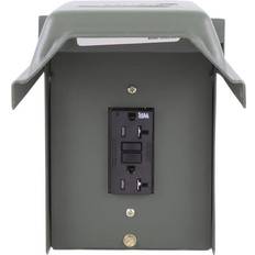 Green Power Strips & Branch Plugs GE 20 Amp Backyard Outlet with GFI Receptacle, Dark Green