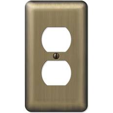 Electrical Accessories AMERELLE Brass 1-Gang 1-Duplex/ 1-Single Wall Plate 1-Pack