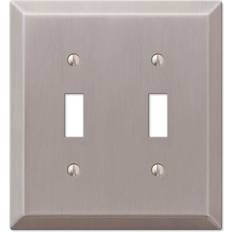 Electrical Accessories Amerelle Century 2-Toggle Brushed Nickel Wall Plate