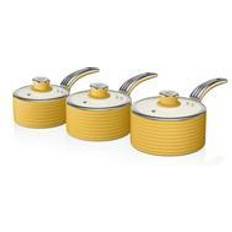 Gelb Set Swan Retro 3 Cookware Set with lid