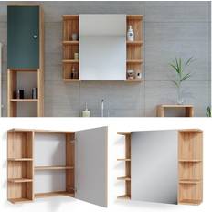 Vert Mobiliers de Salle de Bain VICCO Armoire De Toilette Fynn 80 x 64 cm