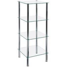 Argent Mobiliers de Salle de Bain HAKU Möbel Etagère 4 Niveaux En Verre Eliot 107 cm Transparent