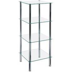 HAKU Möbel Suni Bookcase Chrome 107 cm H X 39 cm W X 39cm D