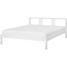 Beliani Letto Matrimoniale In Legno Bianco 180x200 cm Vannes