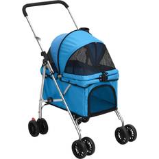 vidaXL Folding Dog Stroller Blue 76x50x100 Oxford Fabric Blue