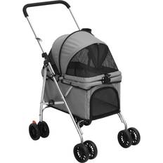 Dog stroller vidaXL Dog Stroller 76x50x100 Oxford Fabric - Grey