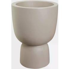 Pots, Plantes et Cultivation Elho Pot De Fleurs Rond En Plastique Ø 35 cm Pure Coupe Greige