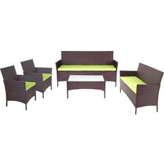 MCW 3-2-1-1 Poly-Rattan Garten-Garnitur Lounge-Set
