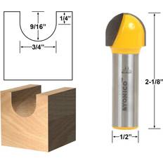 Yonico 19103 3/4-Inch Diameter Core Box Router Bit 1/2-Inch Shank