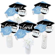 Blue Table Decorations Big Dot of Happiness Light Blue Grad Best is Yet to Come Light Blue 2022 Graduation Party Centerpiece Sticks Table Toppers Set of 15