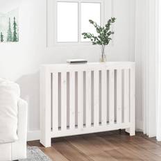 Grøn Radiatorskjulere vidaXL 108,5x19x84 massivt fyrretræ hvid